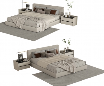 Modern Double Bed-ID:229139366