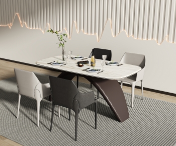 Modern Dining Table And Chairs-ID:602576027