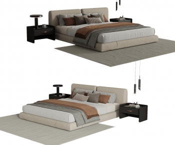 Modern Double Bed-ID:914881944