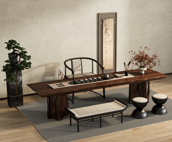 New Chinese Style Tea Tables And Chairs-ID:159380918