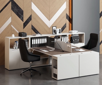 Modern Office Desk And Chair-ID:571245914