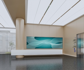 Modern Office Reception Desk-ID:430392033