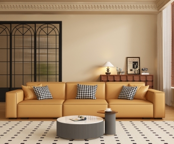 Modern Three-seat Sofa-ID:734913119