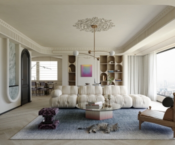 French Style A Living Room-ID:584022053