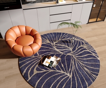 Modern Circular Carpet-ID:854233038