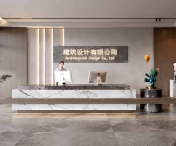 Modern Office Reception Desk-ID:629508973