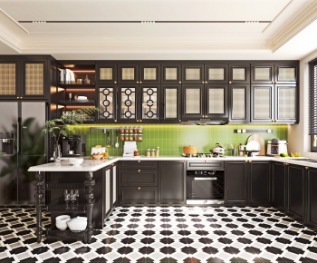 French Style Open Kitchen-ID:611352924