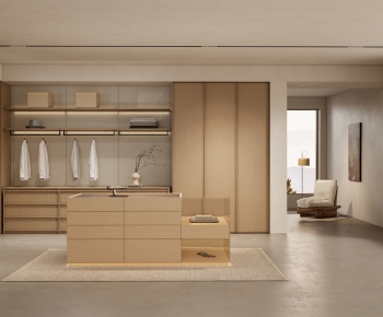 Wabi-sabi Style Clothes Storage Area-ID:705413106