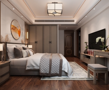 New Chinese Style Bedroom-ID:722182996