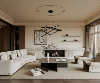 French Style A Living Room-ID:424649777