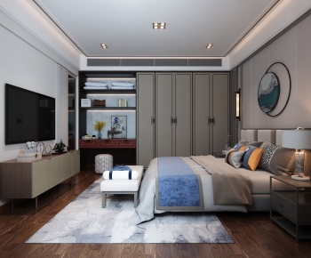 New Chinese Style Bedroom-ID:494128943