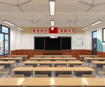 Modern School Classrooms-ID:124587068