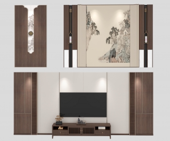 Chinese Style TV Wall-ID:414084919