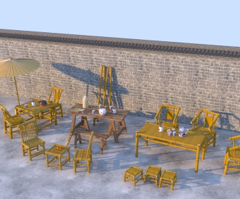 New Chinese Style Outdoor Tables And Chairs-ID:966592071