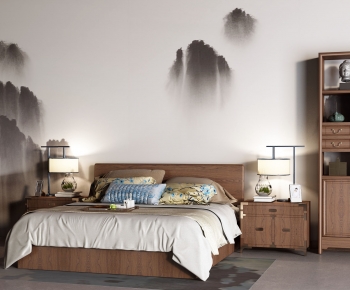 Chinese Style Double Bed-ID:767297983