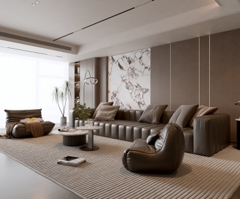 Modern A Living Room-ID:665532115