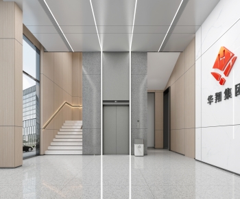 Modern Office Elevator Hall-ID:132371903