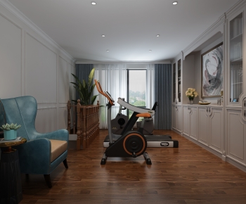 Simple European Style Home Fitness Room-ID:792996884