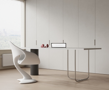 Modern Computer Desk And Chair-ID:647619962