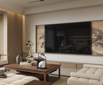 New Chinese Style A Living Room-ID:879631047