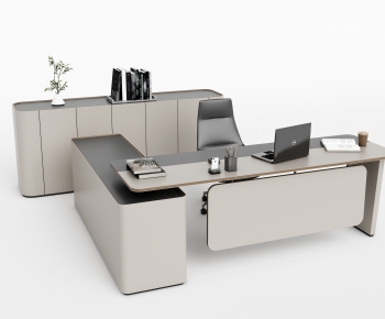 Modern Office Desk And Chair-ID:412405017