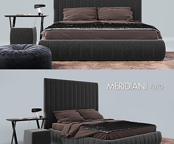 Modern Double Bed-ID:335246093