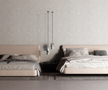 Wabi-sabi Style Double Bed-ID:158960109