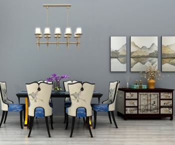 New Chinese Style Dining Table And Chairs-ID:378959897