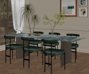 Retro Style Dining Table And Chairs-ID:387155069