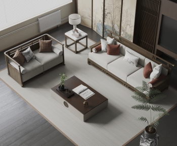 New Chinese Style Sofa Combination-ID:161726956