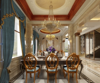 European Style Classical Style Dining Room-ID:305475003