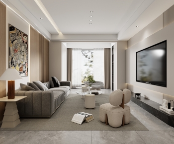 Modern A Living Room-ID:987610108