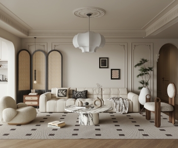 French Style A Living Room-ID:871216067