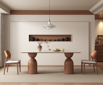 Wabi-sabi Style Dining Room-ID:729660993