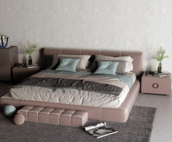 Modern Double Bed-ID:125188823