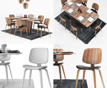 Modern Dining Table And Chairs-ID:338597067