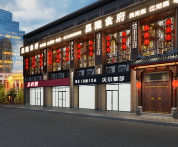 New Chinese Style Facade Element-ID:586786994