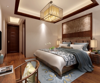 New Chinese Style Bedroom-ID:376187096