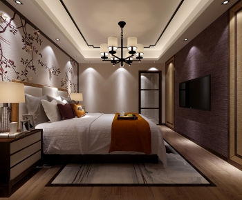 New Chinese Style Bedroom-ID:927407985