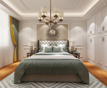 Simple European Style Bedroom-ID:590790993