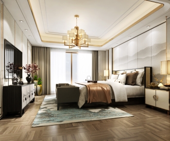 New Chinese Style Bedroom-ID:426414972