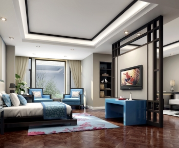 Chinese Style Bedroom-ID:755429986