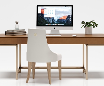 Modern Office Desk And Chair-ID:219649082