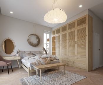 Wabi-sabi Style Bedroom-ID:947987081