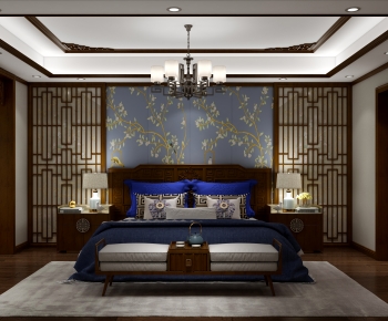 New Chinese Style Chinese Style Bedroom-ID:139331106