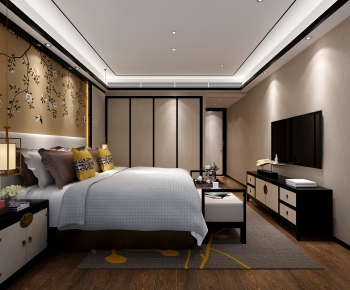 New Chinese Style Bedroom-ID:432468893