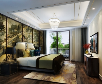 New Chinese Style Bedroom-ID:887765885