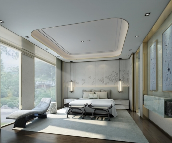 New Chinese Style Bedroom-ID:582381962