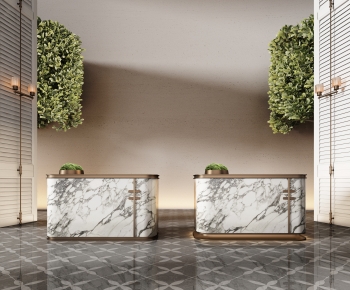 Modern Reception Desk-ID:466593035