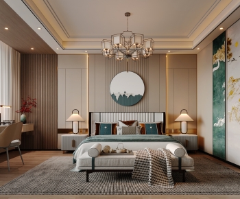 New Chinese Style Bedroom-ID:702183011